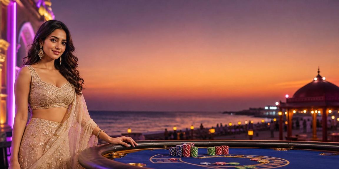 User enjoying payment facilitated bets with scenic Chennai Marina Beach background