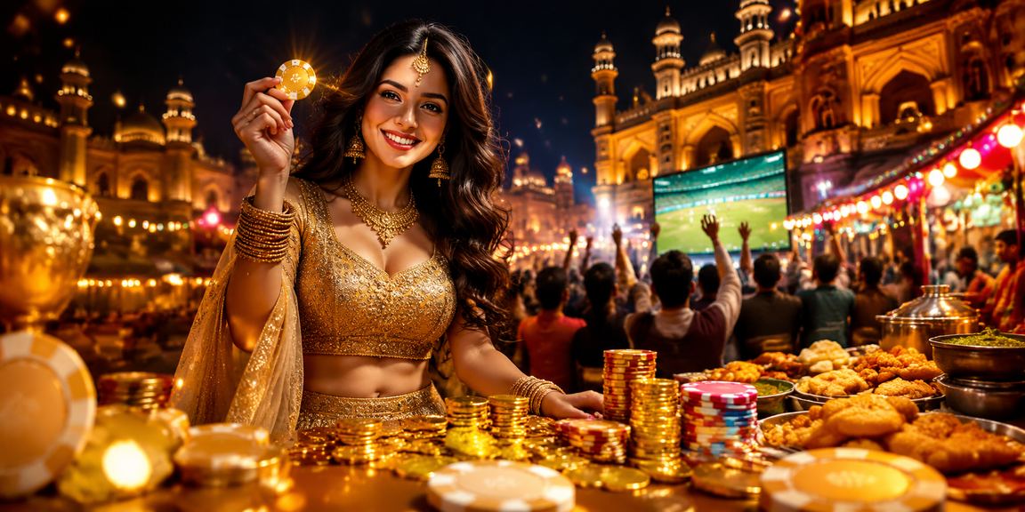 Traditional festive celebration in Lucknow with focus on mindful betting